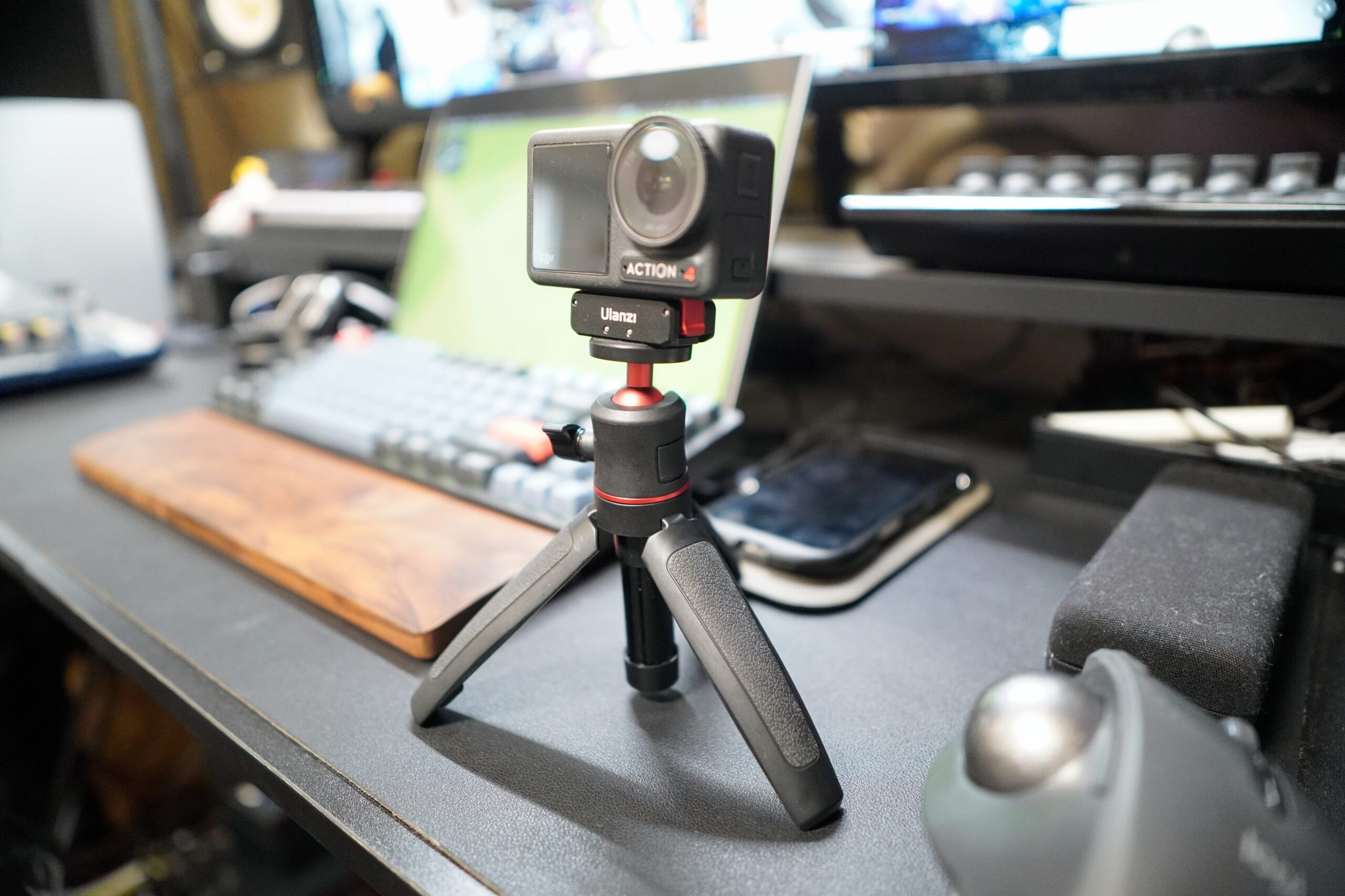 Osmo Action 4を載せたUlanzi三脚の実写